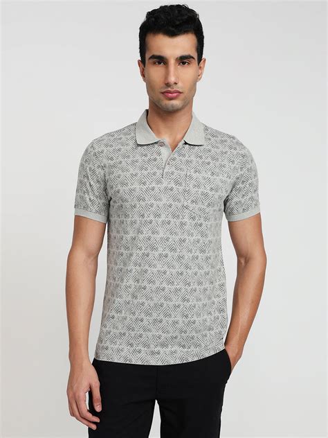 Parx Men Grey Printed Regular Fit Cotton Blend T-Shirt – MyRaymond