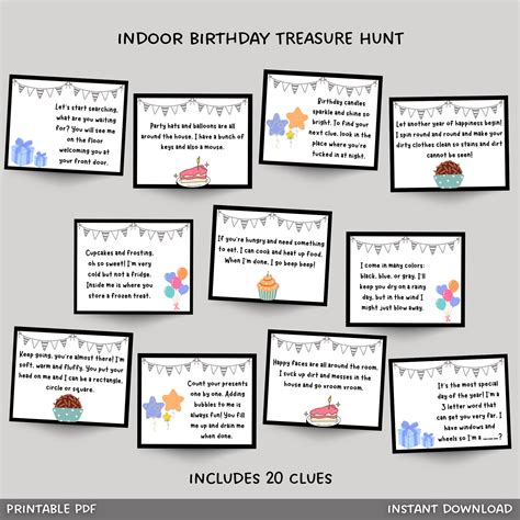 Christmas Scavenger Hunt Clues Free Printable/indoor Treasure Hunt ...