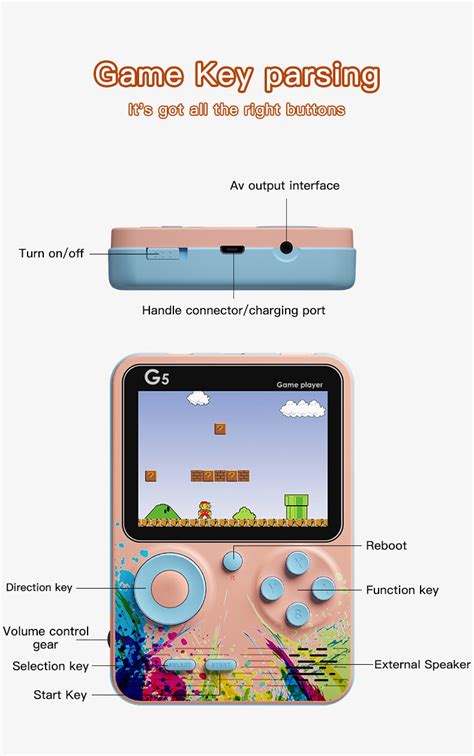 Buy Handheld Retro Video Game Consoles Portable Built-in 500 Games 3.0 ...