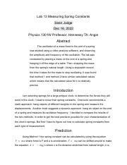 Image result for Spring Constant Lab 1st BSc Lab