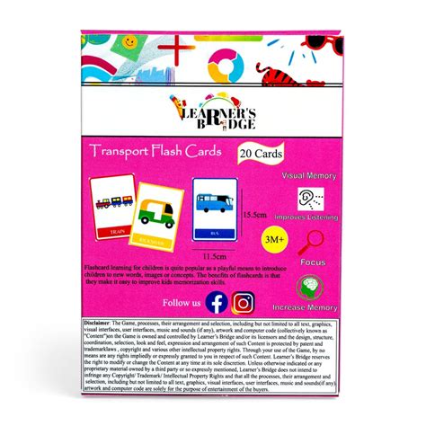 Buy Flash Cards - Transport (1-3 Years) on Snooplay India