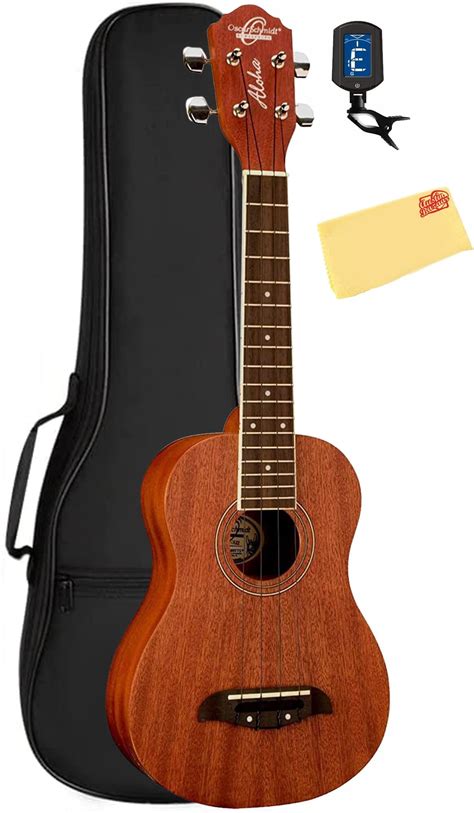 Amazon.com: Oscar Schmidt OU5K-A Concert Ukulele, Natural Koa with Gig ...