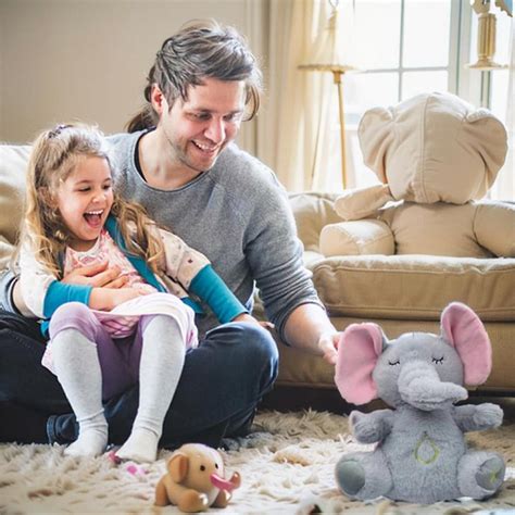 Calming Elephant Plush Baby Sound Machine Soothe Snuggle Elephant ...