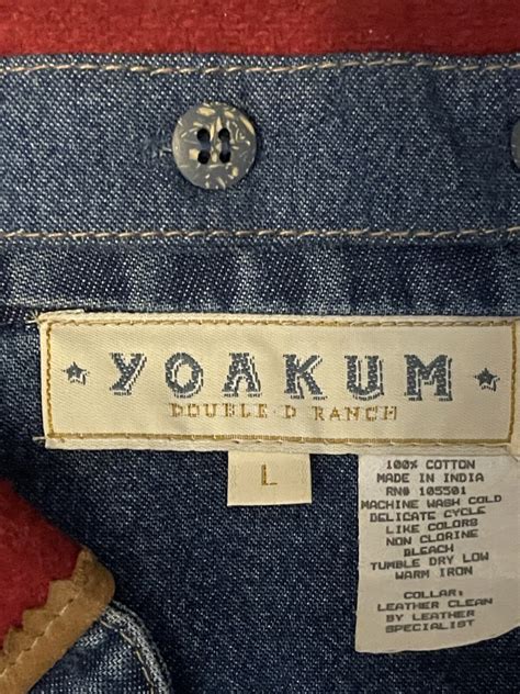 Vintage Yoakum Double D Ranch Women’s Blue Denim Ligh… - Gem