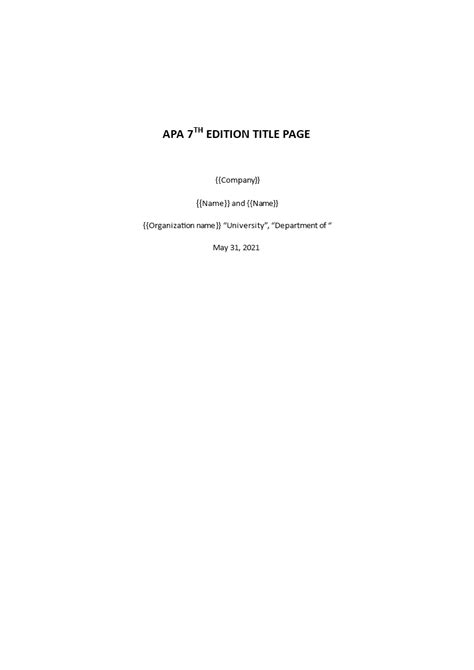 APA Style Title Page Example 的图像结果