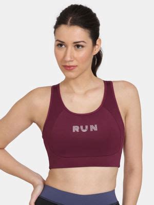 Buy Zivame Zelocity Quick Dry Sports Bra with Removable Padding - Fig ...