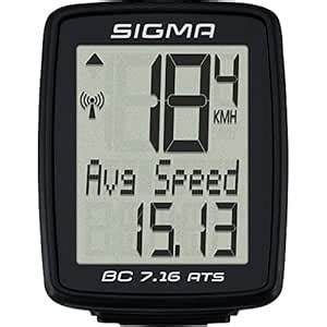 Buy Sigma Sport BC 7.16 ATS Wireless Bicycle Computer, Black Online at ...