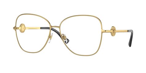 Versace 0VE1289 1002 Women's Gold Metal Round Frame Eyeglasses ...