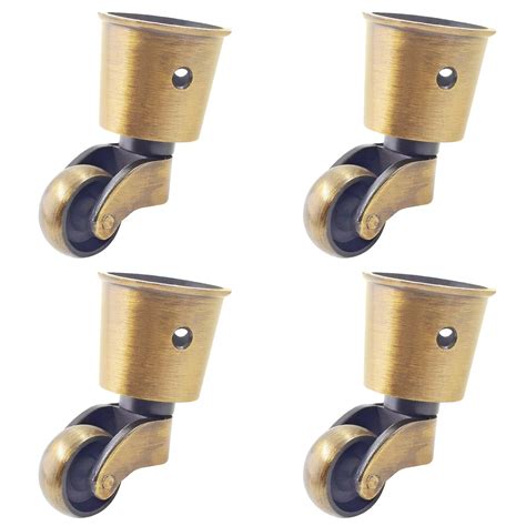 Luomorgo 4 Pack Antique Caster Cups Furniture Casters Wheels Zinc Alloy ...