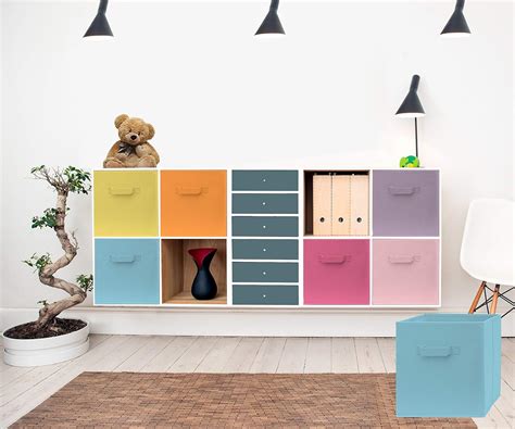 Buy Pomatree 13x13x13 Inch Storage Cubes - 6 Pack - Fun Colored Large ...