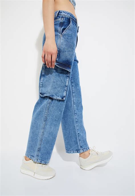 Buy URB_N Women Washed Cargo Jeans Online at just Rs. 1399.0 ...