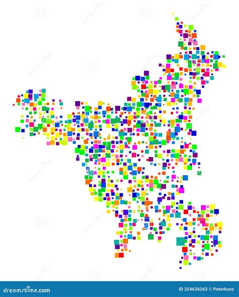 State Of Haryana India With Capital City Chandigarh Hand Drawn Map Vector Illustration ...
