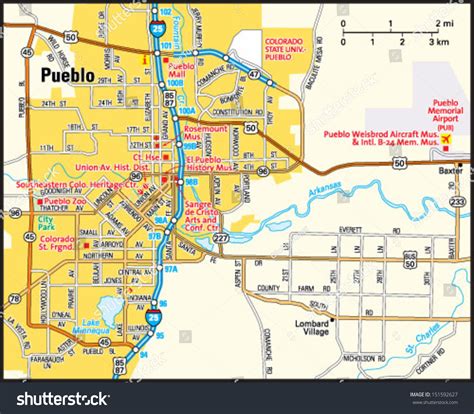 Free Printable Maps Of Pueblo Colorado