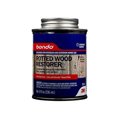 Buy Bondo Rotted Wood Restorer, Penetrates into Spongy, Dry-rotted Wood ...