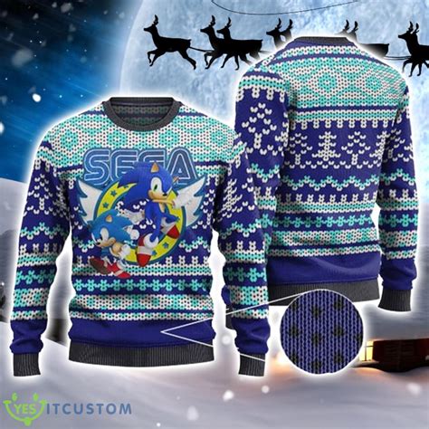 Sonic Ugly Sweater Sonic the Hedgehog Ugly Christmas Sweater - YesItCustom