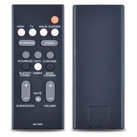 PZL VAF7640 VAF76400 Replacement Remote Control fit for Yamaha Soundbar ...