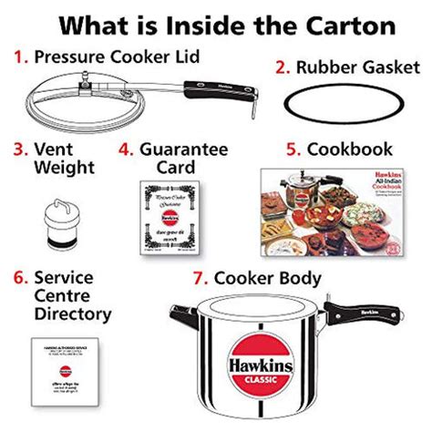 Hawkins Classic CL65 6.5-Liter New Improved Aluminum Pressure Cooker ...