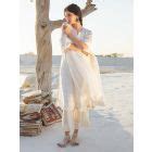 White Hand Painted Cotton Suit- Set of 3