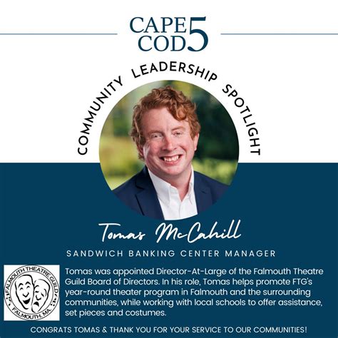 The Cape Cod Five Cents Savings Bank on LinkedIn: Tomas McCahill ...