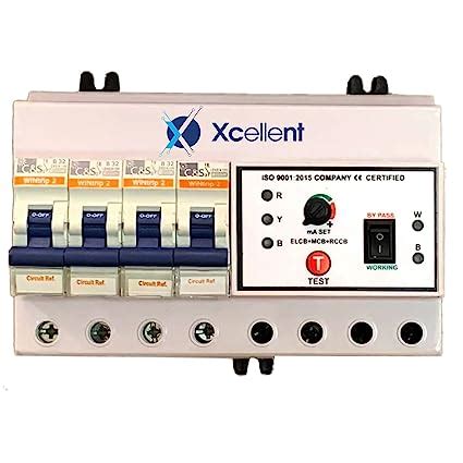 Microtail ELCB Three Phase 4 Pole ELCB + RCCB + ISI Marked MCB 32 A ...