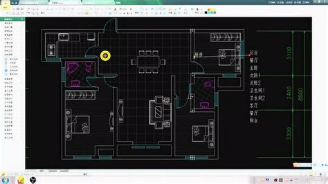 CAD迷你画图教程8：绘制家装平面图（门窗、家具、填充）