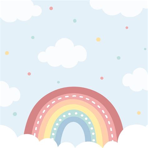Pastel Rainbow Kids Nursery Room Wallpaper | lifencolors – Life n Colors