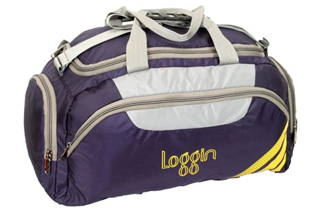Loggin Nylon Light Weight Neon Purple Color loggin Gym Bag : Amazon.in ...