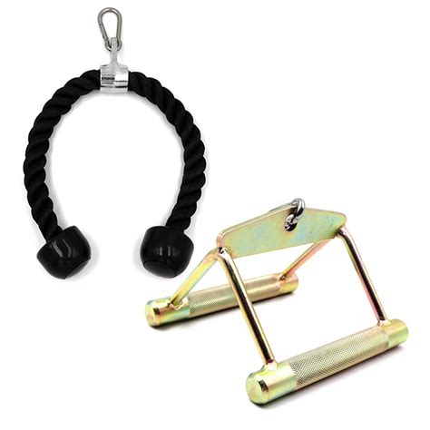 Buy IADUMO Gym Cable Attachments Set, Tricep Pulldown Rope, V-Shaped ...