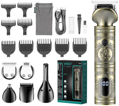 VGR V-106 Professional 6in1 Grooming Kit with LED Display Trimmer 180 ...