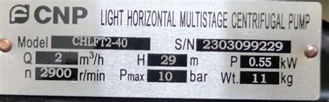 Multistage Centrifugal Pumps - CNP BRAND SS PUMP CHLFT 2-40 Trader ...
