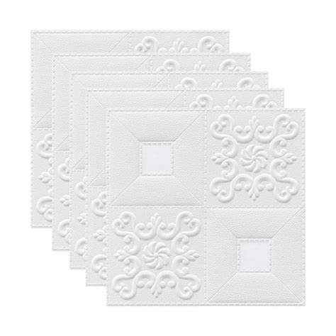 Buy 5Pcs 15x14 inch 3D Tile Brick Wall Sticker, Self-adhesive ...