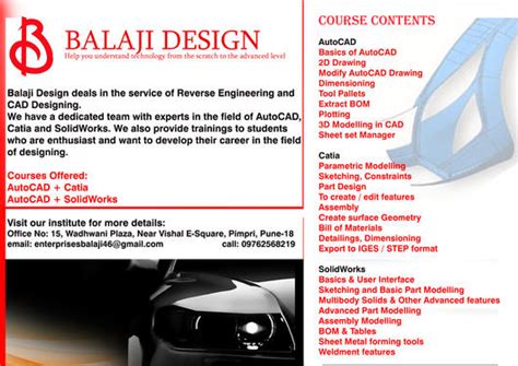 Learn Autocad, Catia And SolidWorks Under One Roof - Teaching Course In ...