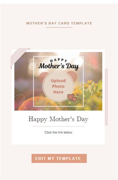 Buy Printable Editable Mother's Day Card Template Digital Card You Can ...