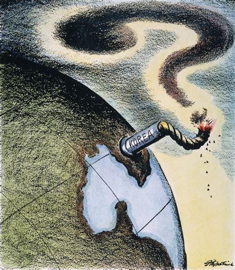Cartoon Korean War 1950 Namerican Cartoon Foretelling The Explosiveness ...
