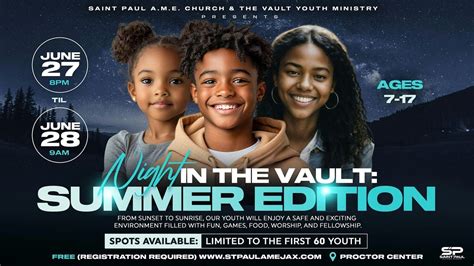 A Night In The Vault: Summer Edition (Youth Lock In), 6910 New Kings Rd ...