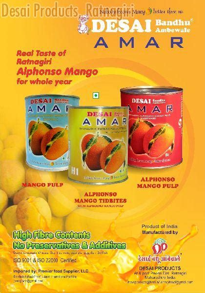 Titbits Alphonso Mango Pulp Manufacturer, Supplier from Ratnagiri