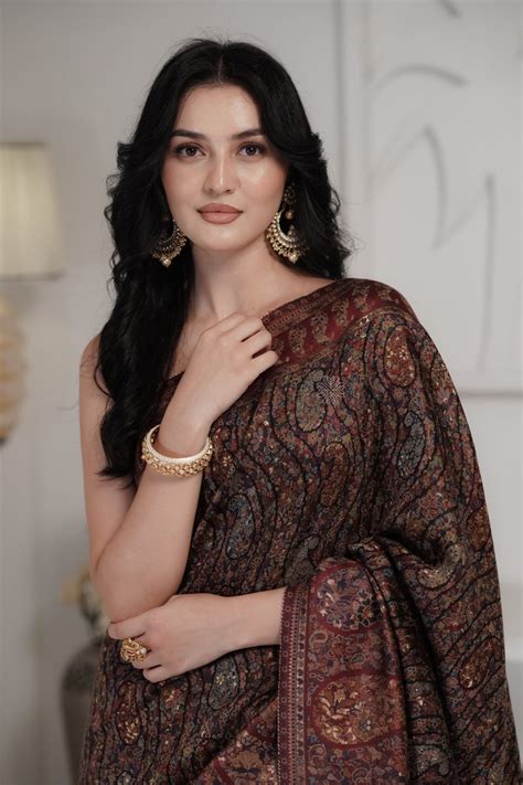 Smoky Black Kani Jamawar Silk Saree– Imperial Weaves