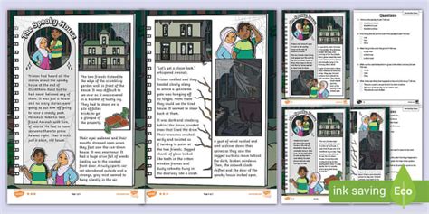 KS1 The Spooky House Differentiated Reading Comprehension Activity
