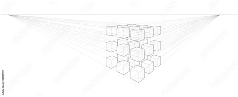 Two Point Perspective Drawing Tutorial Stock Vector | Adobe Stock