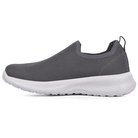 Buy Leap7x Grey Sports Non Lacing Walking Shoes For Men GHD-89E By Liberty