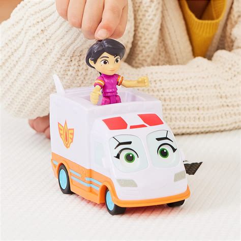 Buy Disney Junior Firebuds, Violet and Axl, Action Figure and Ambulance ...