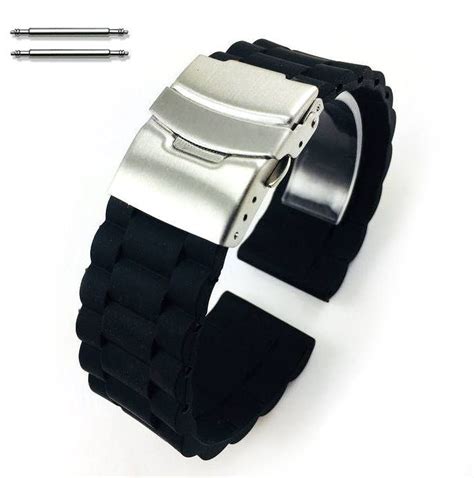 Nixon Compatible Black Rubber Silicone Replacement Watch Band Strap ...