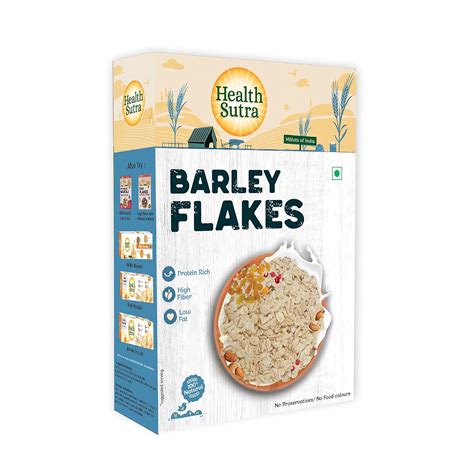 Health Sutra Barley Flakes, 500Gm Cereal For Breakfast, High Protein ...