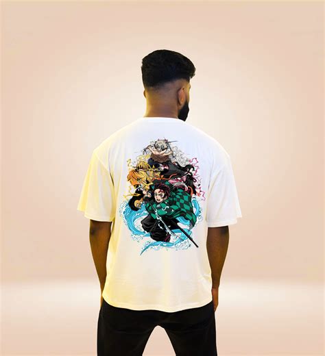 Buy Demon Slayer Oversized T-Shirt | White Anime Tee – AAMS – AAMS Wear