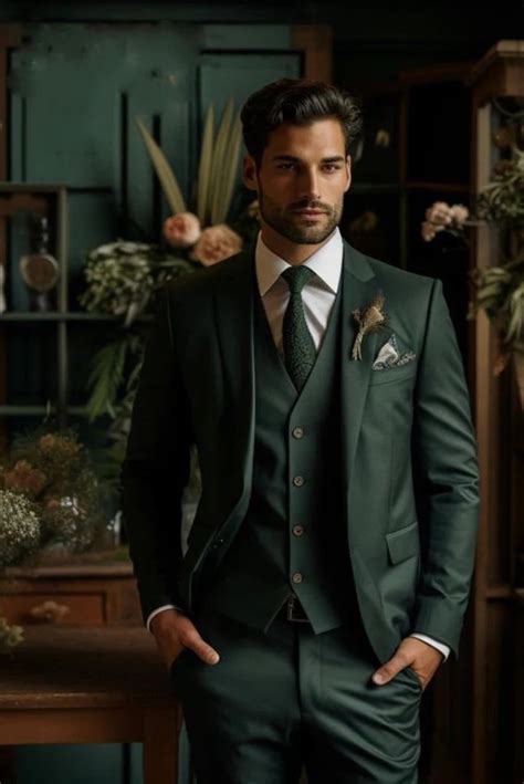 Hunter Green Wedding Suits and Tuxedo for Men Style Game – SAINLY INDIA