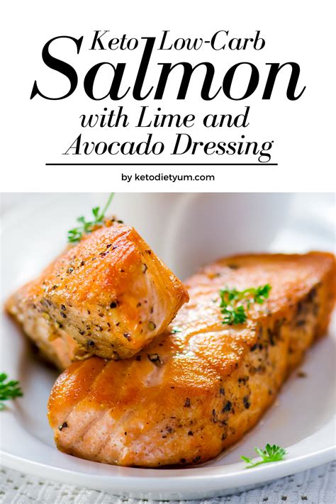 Keto Low Carb Salmon with Lime Avocado Dressing | Recipe | Low carb ...