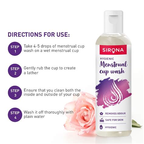 Sirona Hygienic Menstrual Cup Wash, 100 ml Price, Uses, Side Effects ...