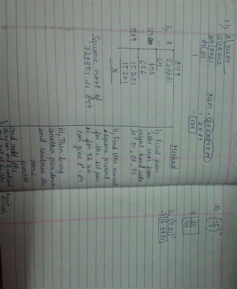 1. Find the square root of:- (i) 31684 using Prime Factorization Method ...