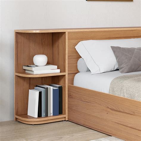 Buy Vienta Brown Engineered Wood Bedside Table Left Online Durian