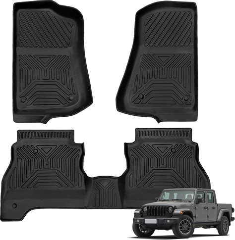 Amazon.com: Grandroad auto Floor Mats Fit for Jeep Gladiator JT 2020 ...